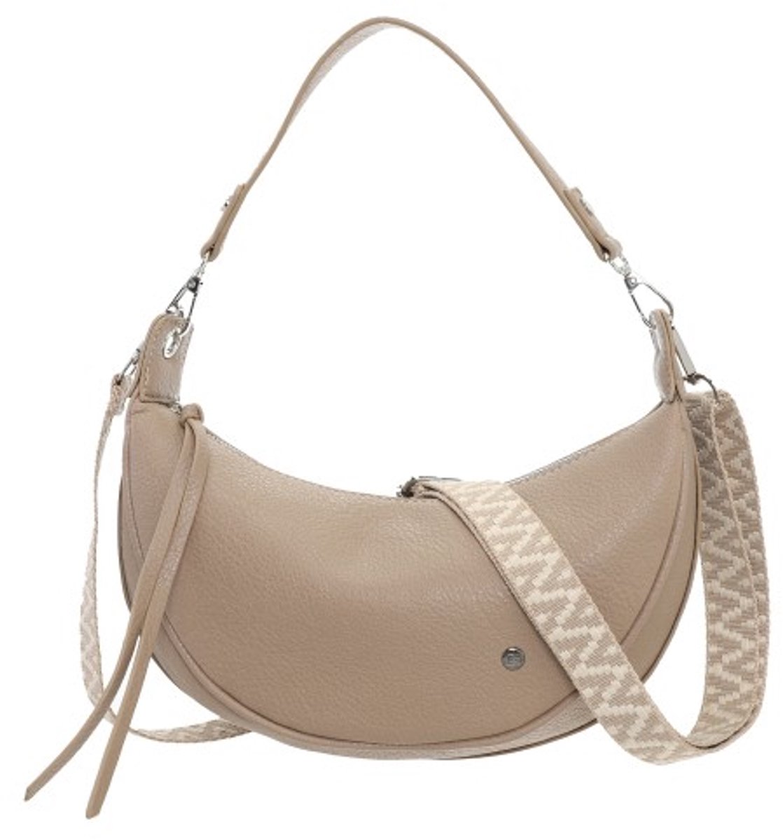 Taupe Crossbody Tas Quebec- Halve maan tas- Dames tas- Moederdag- Sint- Kerst