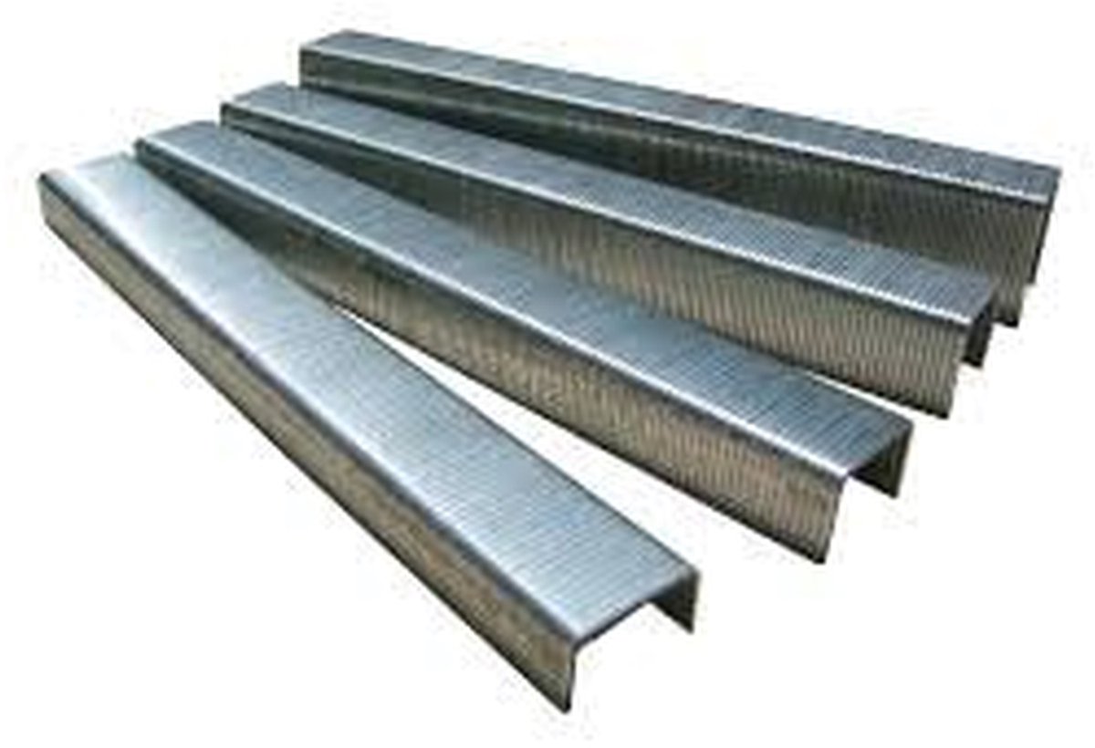 Galvanized Staples - Hammer Staples - Bevestigen van Materialen - Roestbestendig - 8000 Stuks - Zilverkleurig