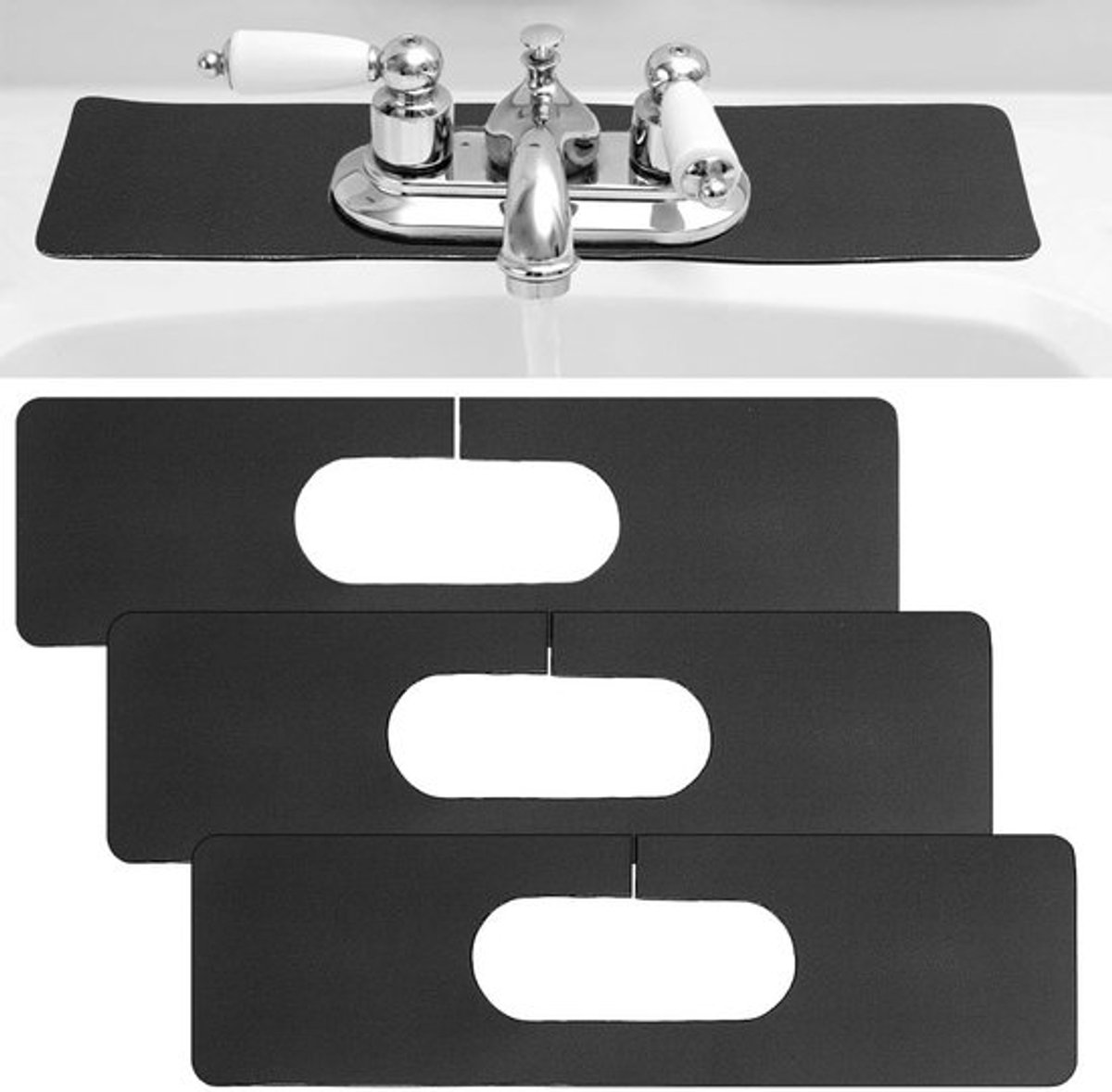 Kraanmat Duurzaam - Splash Guard - Water Catcher - Keuken/Badkamer - Rechthoekig - 130 mm breed, 440 mm lang