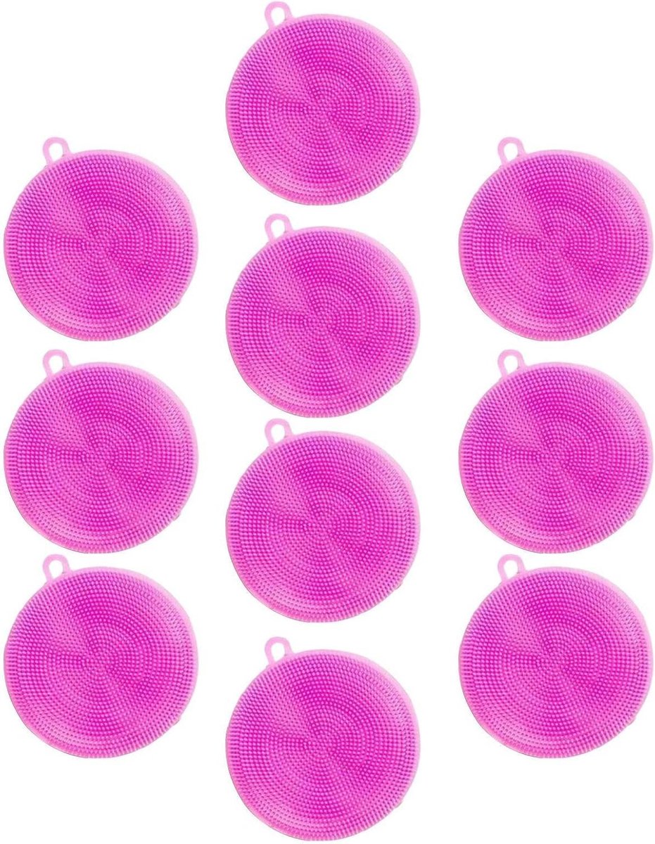 Siliconen Schaalspons - Afwasborstel Keuken - Afwassen Schoonmaken - Hittebestendig Vaatwasserbestendig - 15 cm - Meerkleurig