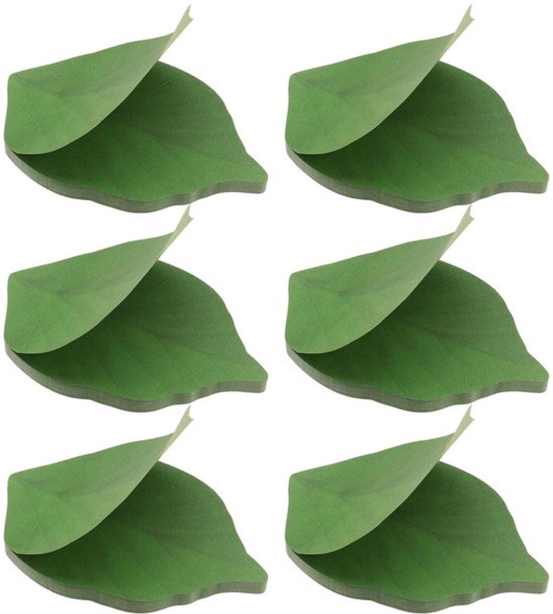 Memopads Groen - 6 Pads (300 Vellen) - Zelfklevende Notities - Herinneringsnotities - Kantoor/School Gebruik - Afmetingen 9,5 x 6,2 cm - Sticky Notes
