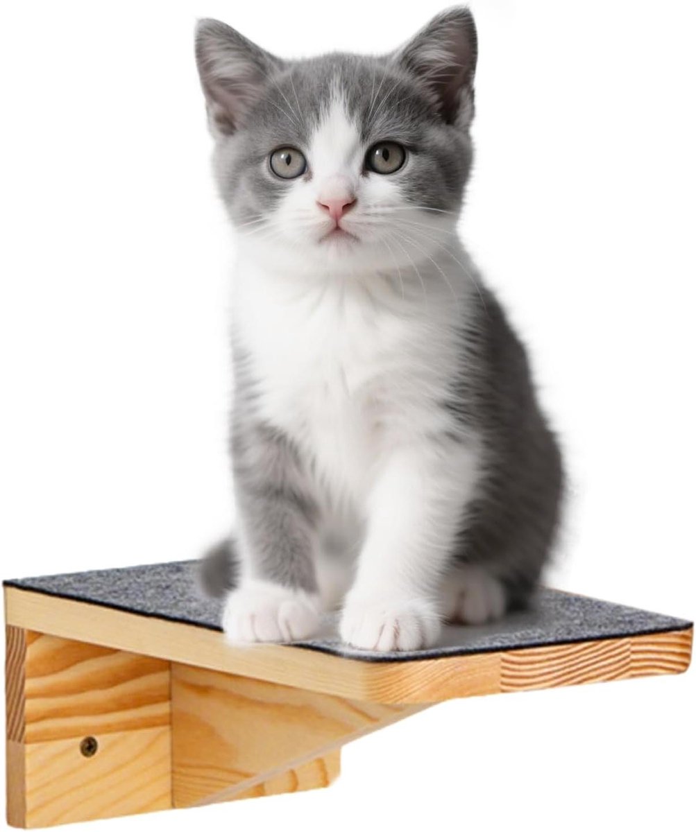 Kattenrekken Wandmontage - Klimplatform Zwevend Bed - Katten Spelen - Verstelbare Lay-outs - 25.8 x 19.1 x 4.7 cm