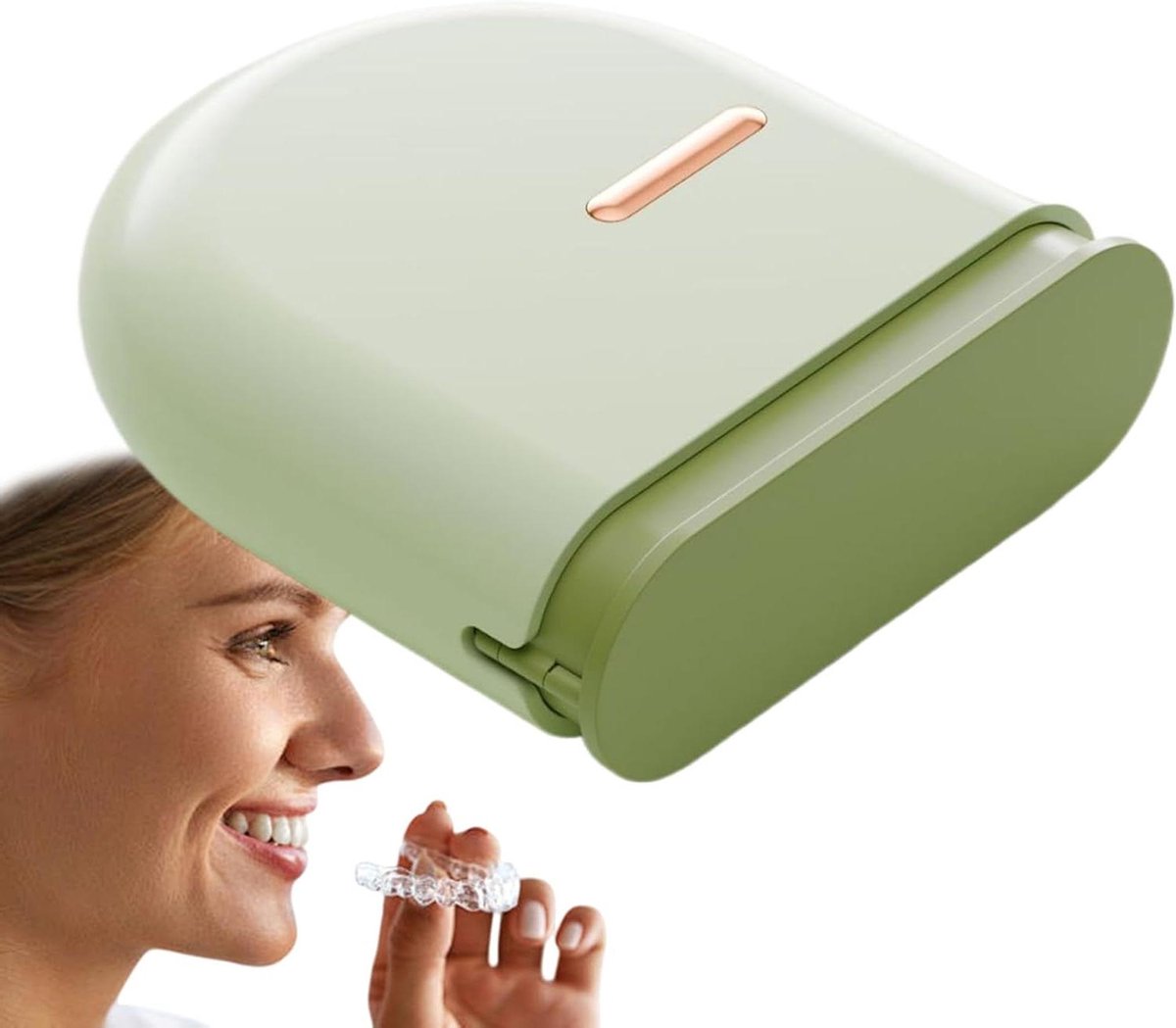 Opbergdoos Tandbescherming - Houders Organizer - Hygiënisch Opbergen - Ventilatiegaten - 10.2 x 9.5 x 3.7 cm - Wit