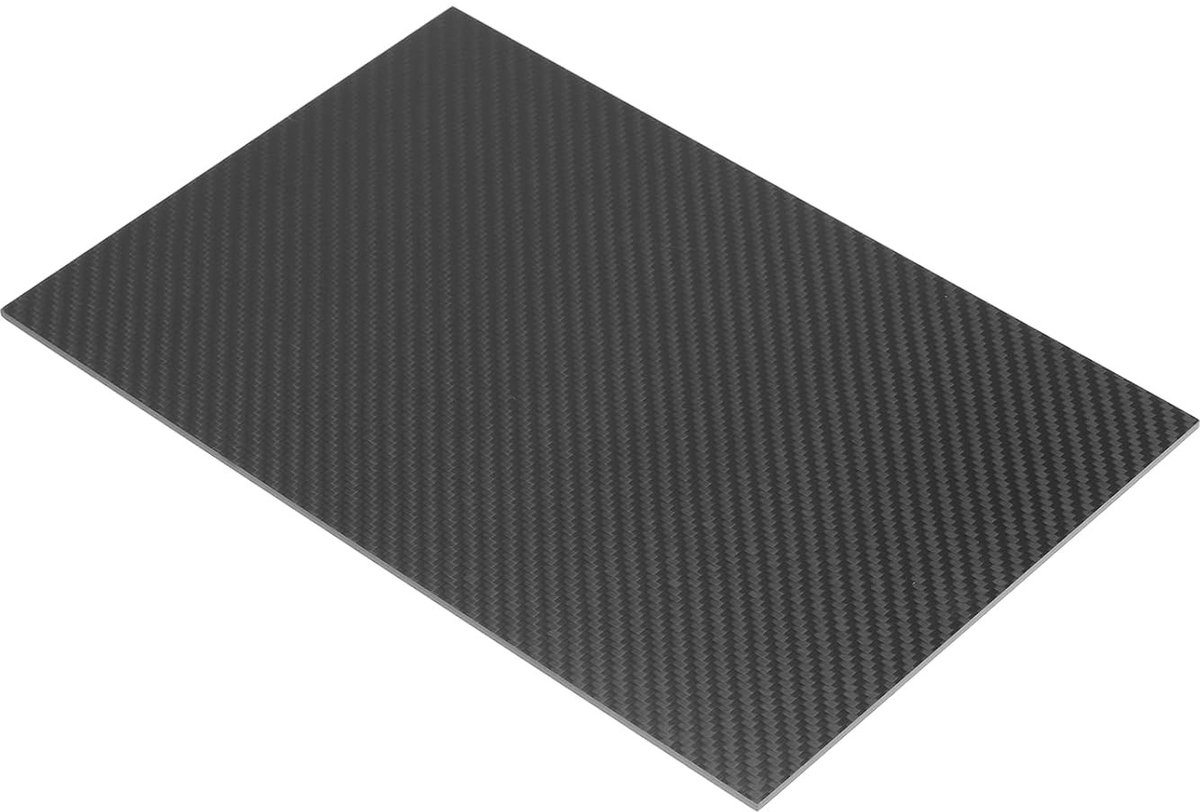 Rc vliegtuig - Zwart - 300 x 200 x 3 mm - Koolstofvezel Plaat - Flexibel en Duurzaam voor Modelbouw