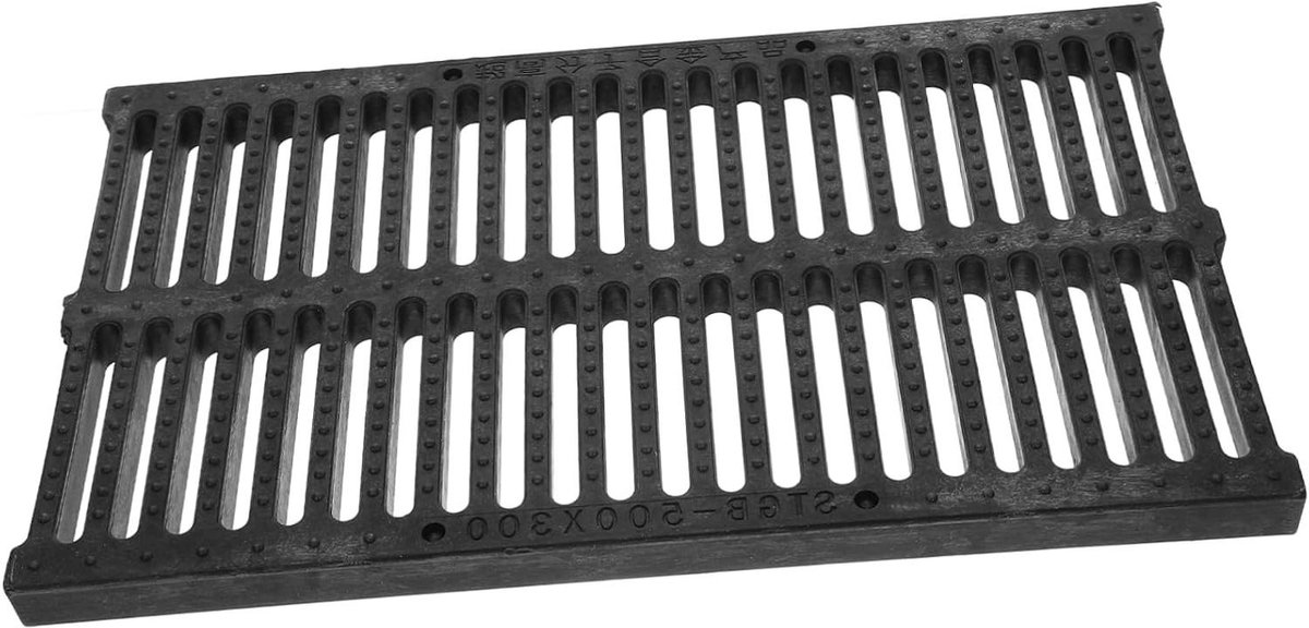 Afvoerputdeksel - Drainagegoot Deksel - Regenwater Afvoeren - Efficiënt Drainageontwerp - 50x30x2.5cm - Zwart