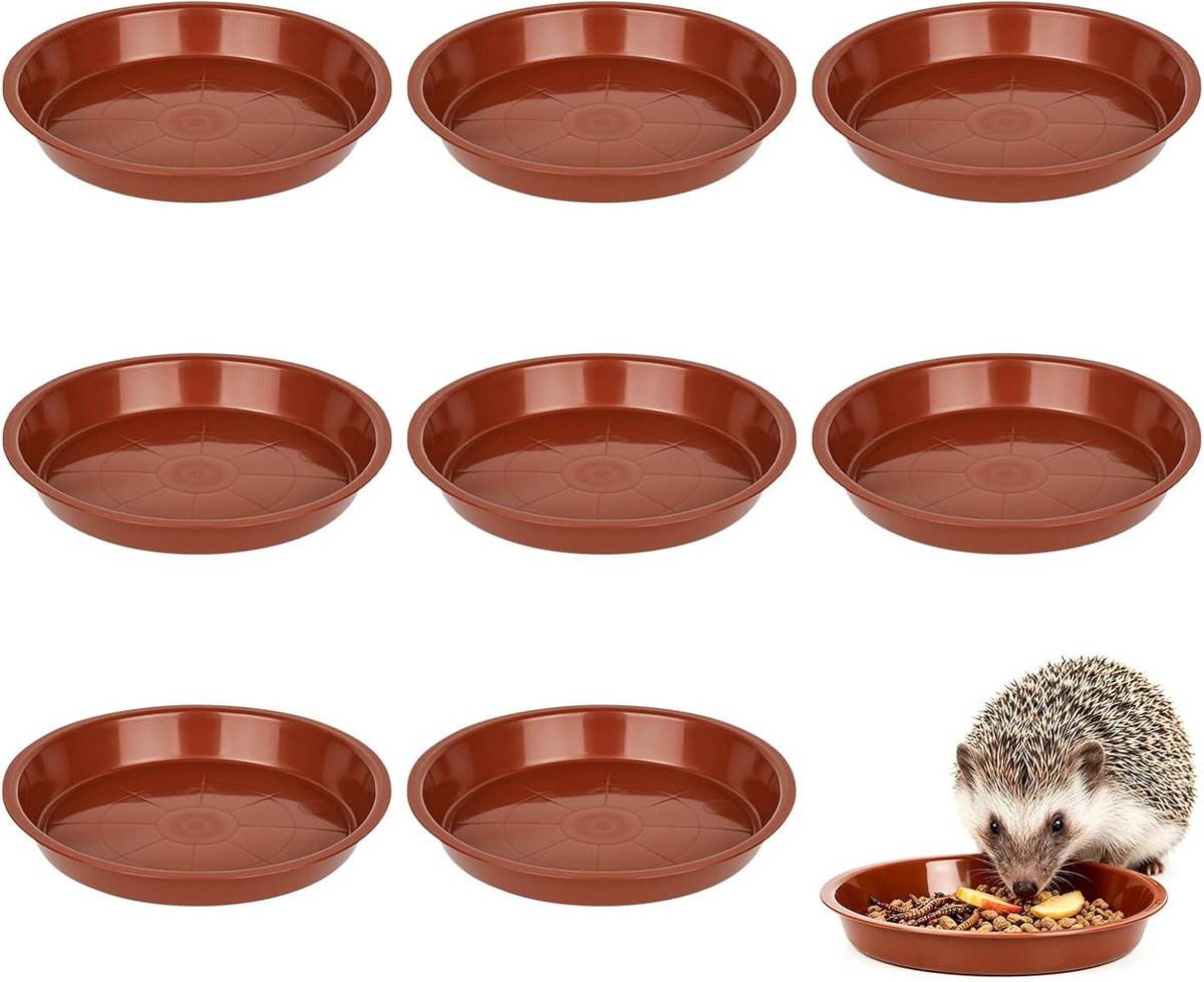 Set van 8 voederbakjes voor kleine huisdieren - Egelvoederkom voor cavia's, hamsters en andere dieren, ideaal voor buitengebruik in de tuin