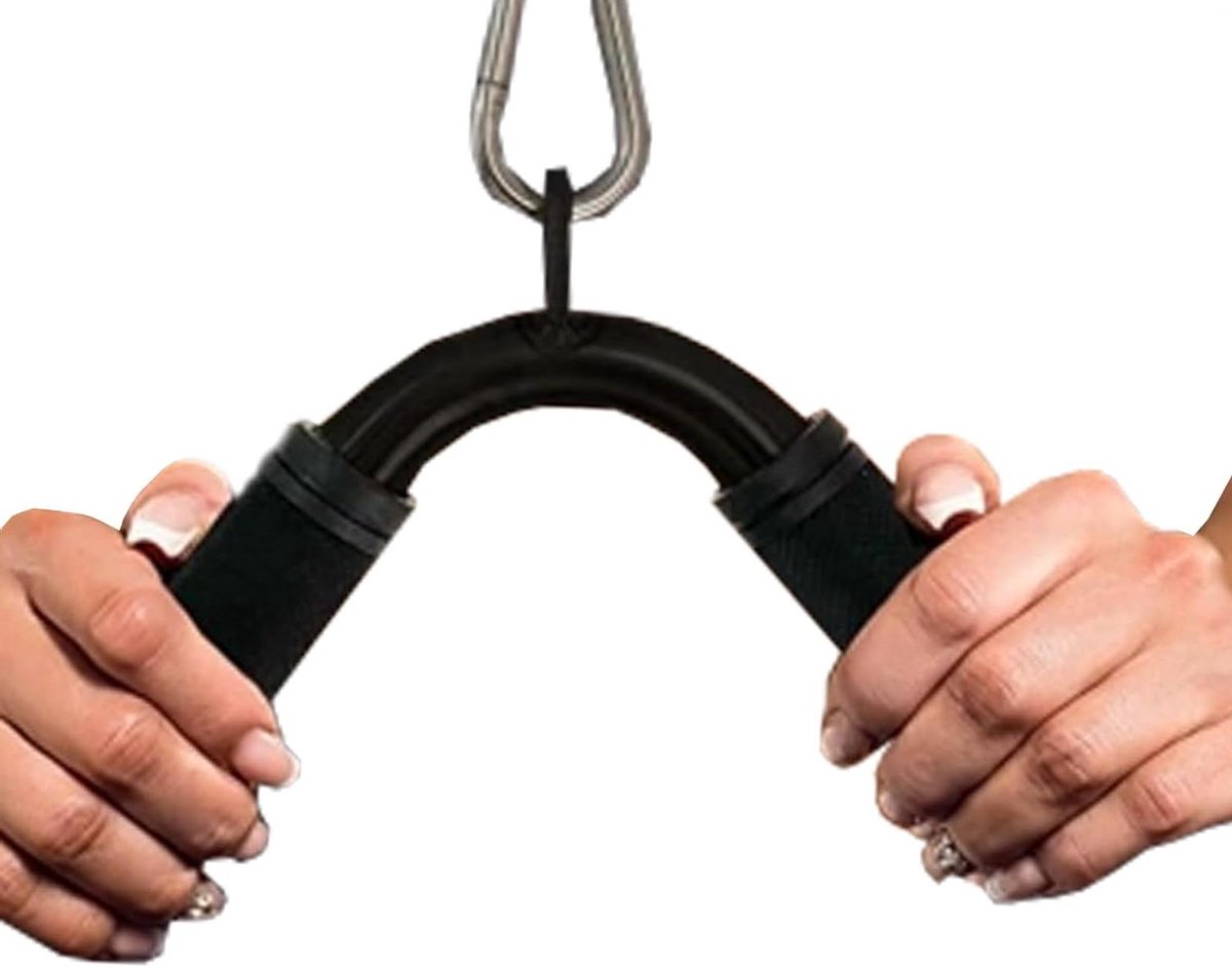 Triceps Touw Bevestiging - Kabelmachine Accessoire - Kracht Training - Ergonomisch Ontwerp - 29 x 15 x 2.5 cm - Meerkleurig