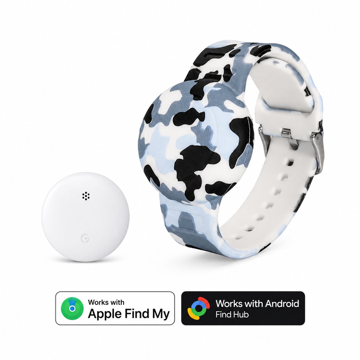 Kinderhorloge - gps armband – werkt met Apple Find My - Kinderhorloge met gps - Bluetooth Tracker – Kinderhorloge jongen - Kinderhorloge meisje - Waterdicht – Inclusief tracker - Met geluidssignaal
