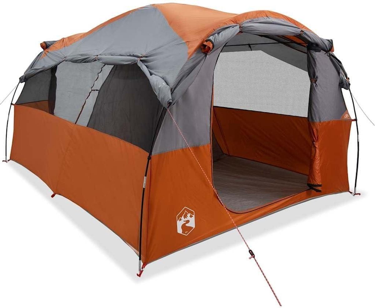 Waterdichte Campingtent - Tunneltent Familietent - Buiten Kamperen - Afneembare Overtent - 6 Personen - Grijs Oranje