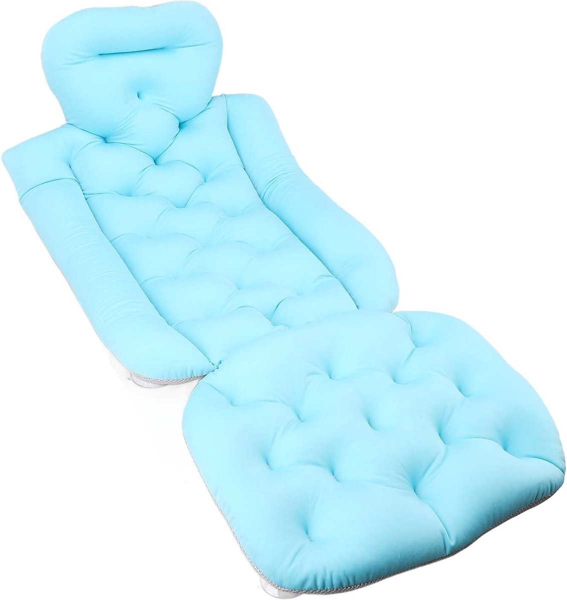 Badkussen Volledig Lichaam - Badmat Ontspanning - Ontspannen in Bad - Ergonomisch Ontwerp - 100 cm - Blauw