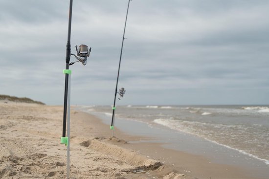Sand Spike - Hengelsteun Strandsteun - Vissen op het Strand - Verstelbare Butt Cup - 120cm - Veelkleurig — afbeelding 3