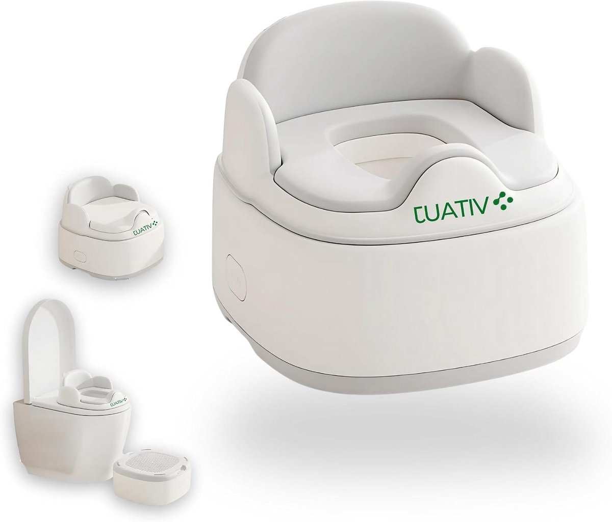 Babypotje 3-in-1 - Zindelijkheidstrainer - Zindelijk Leren - Opvouwbaar en Draagbaar - 33 x 36 x 29 cm - Wit Grijs