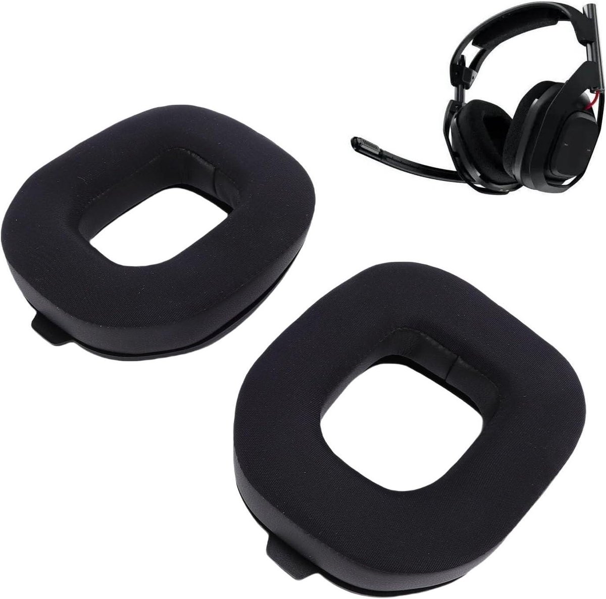 Oorkussens Vervanging - Kussens Hoofdtelefoon - Comfort Verhoging - Met Koelgel - 18 x 10 x 3 cm - Zwart