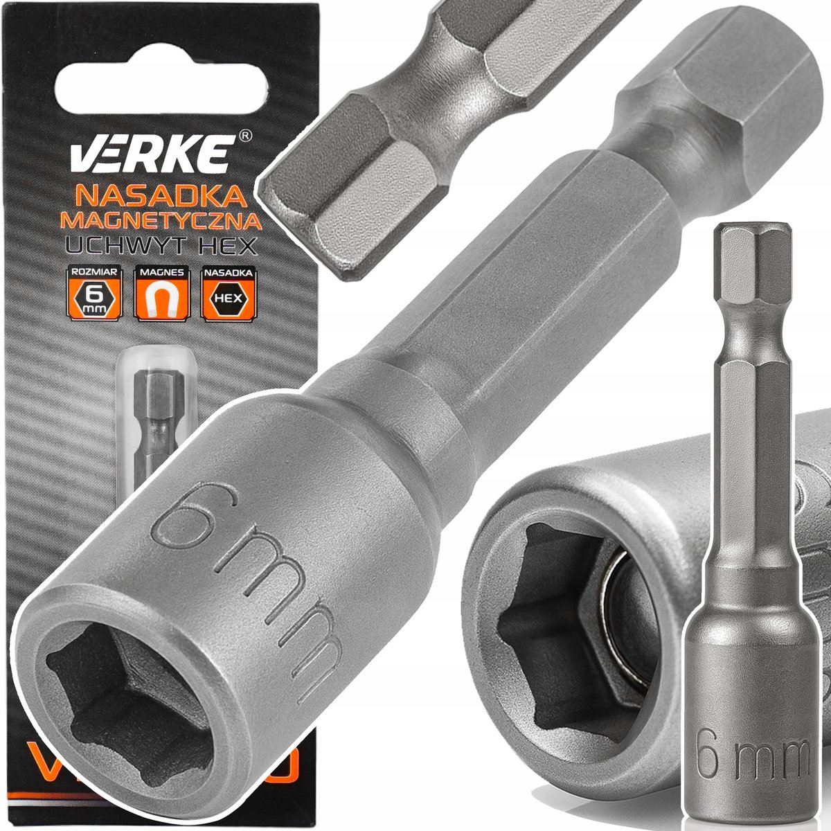 Magnetische DOP 6mm HEX 1/4" voor schroefmachines - VERKE