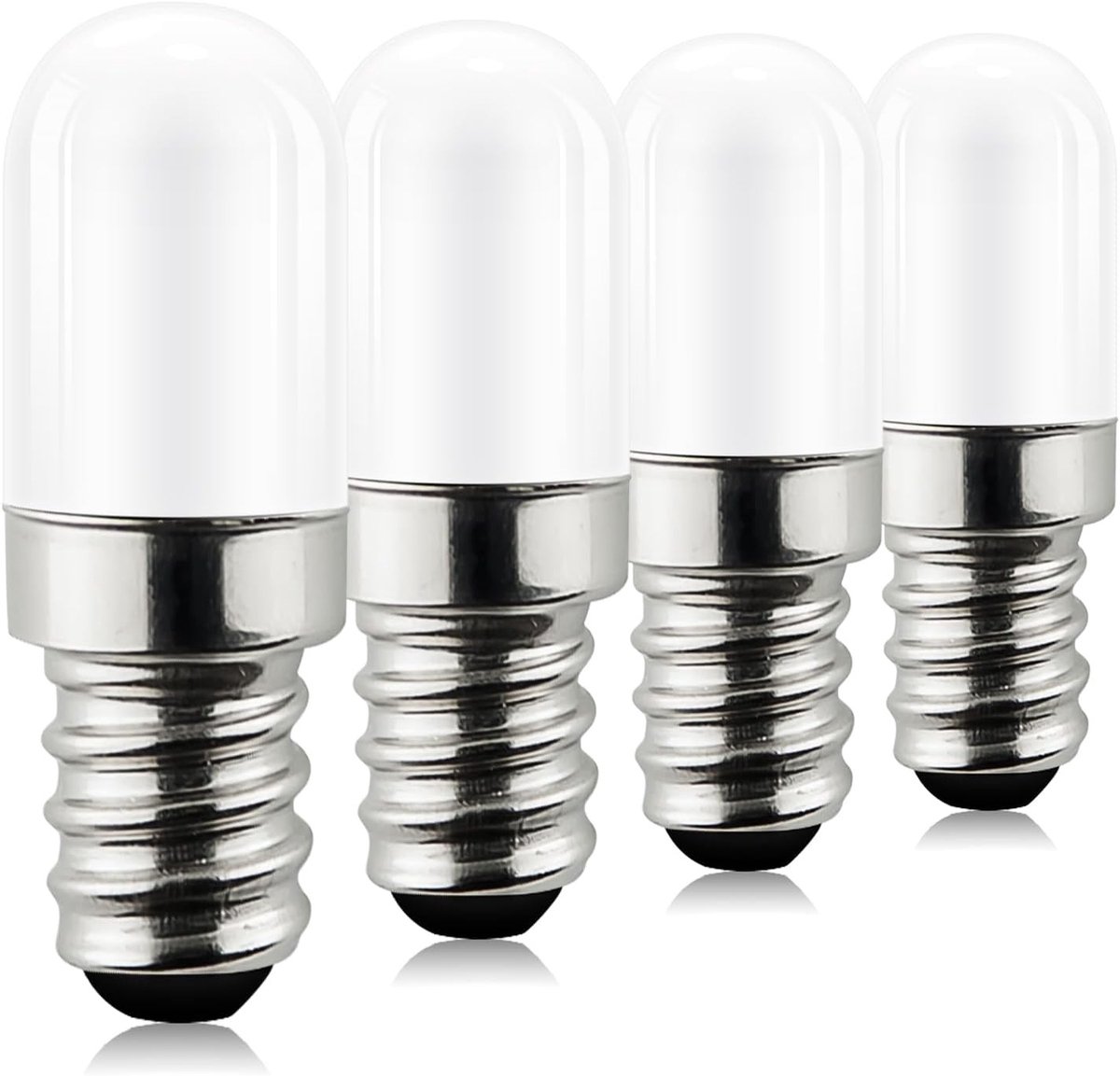 E14 LED Koellicht 1.5W Warm Wit 3000K, Vervanging voor Halogeenlampen, 360° Verlichting voor Koelkast en Naaimachine, Set van 4