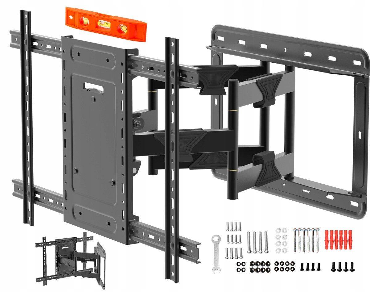 Universele TV Muurbeugel 32-100 inch, 80 kg, Draaibaar & Kantelbaar
