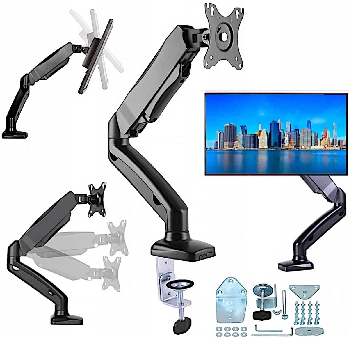 Verstelbare Monitorarm Gasveer VESA 13-32 inch tot 9kg