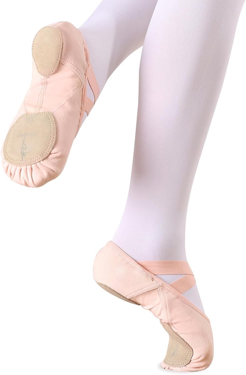 Elegante Balletschoenen voor Meisjes, Zeer Elastische Dansschoenen met Gesplitste Zool, Perfect voor Peuters en Kinderen, Roze, Maat 40 EU