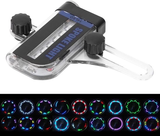 Dubbele Zijkant 14LED RGB Spoke Light voor Fietsen - Waterdichte Fietslamp met 30 Patroonopties voor Mountainbikes en Disc Brakes — afbeelding 3