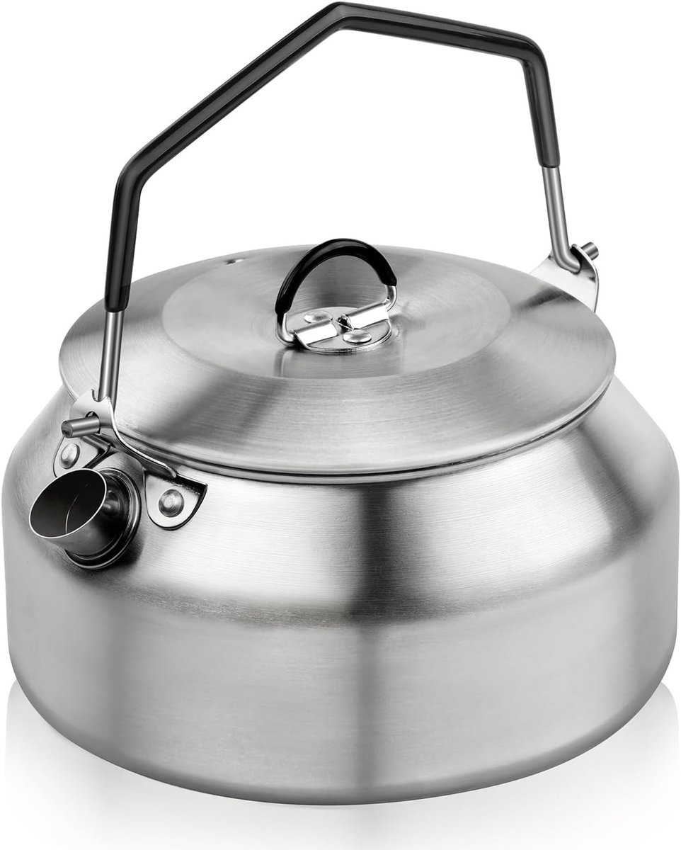 RVS Camping Kettle voor Buiten, Draagbare Waterkoker voor Snelle Koffie en Thee tijdens Picknick of Wandelen
