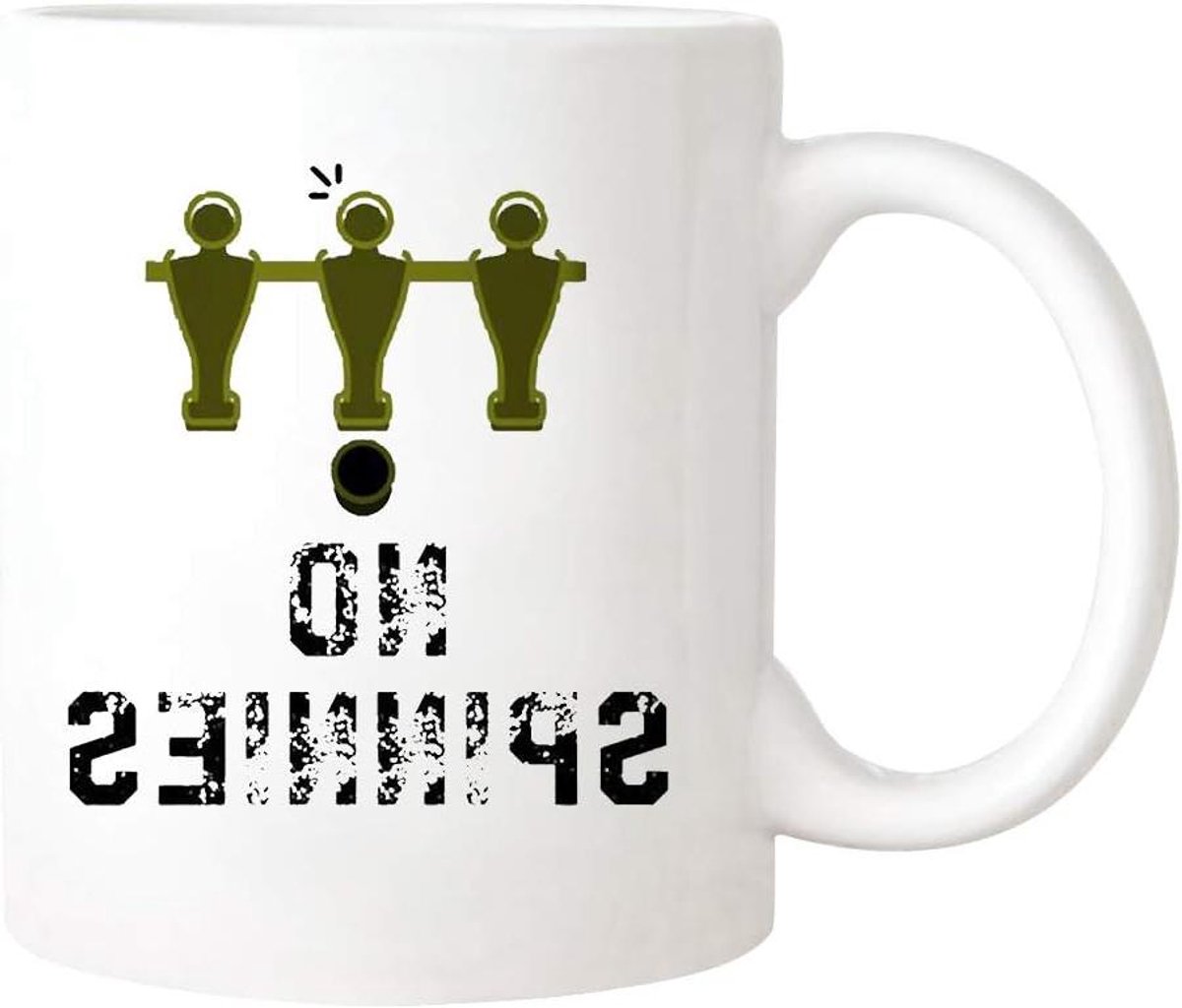 Koffiemok Voetbal - Theekop Mok - Dagelijks Gebruik - Uniek Print Design - 330 ml - Wit
