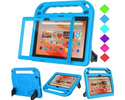 Kinderhoes Fire HD 10 - Tablethoes Kids - Tablet Bescherming - Schokabsorberend EVA Materiaal - 10.1 inch - Blauw