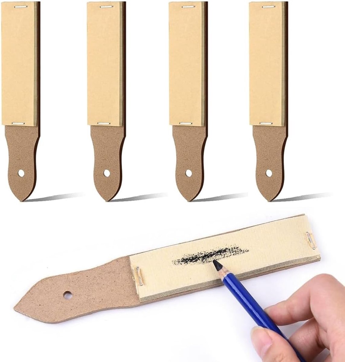 Set van 4 Glazen Potloodslijpers voor Tekenen en Schilderen – Onmisbare Accessoires voor Kunstenaars, Schetsen en Creatieve Projecten