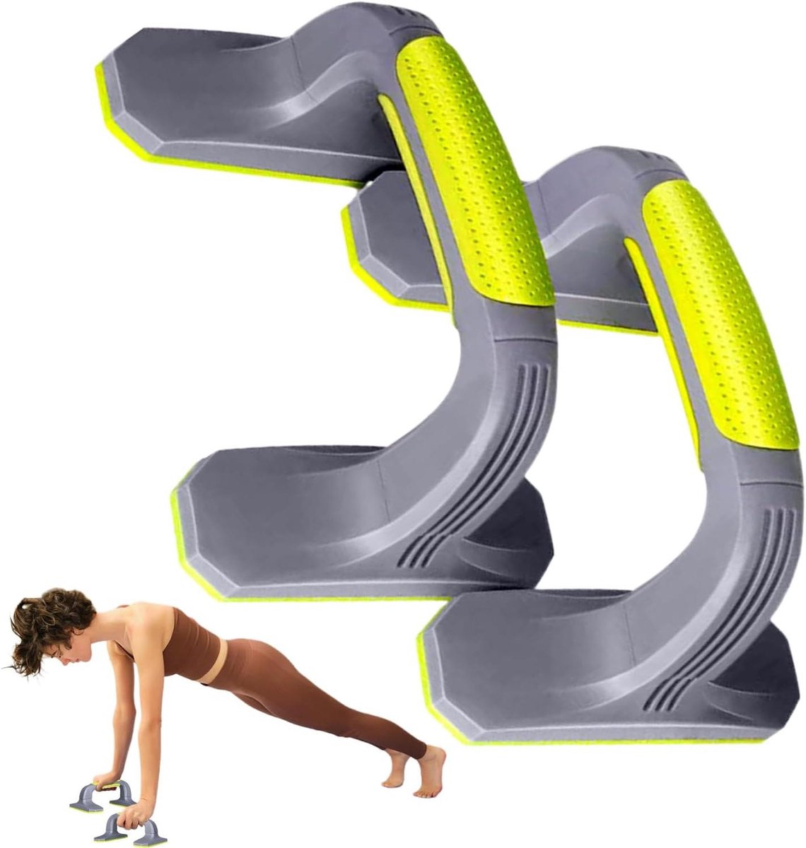 Opdrukhandvatten - Push Up Handvatten - Spiertraining - Antislip Stabiliteit - 20x14x9cm - Zwart
