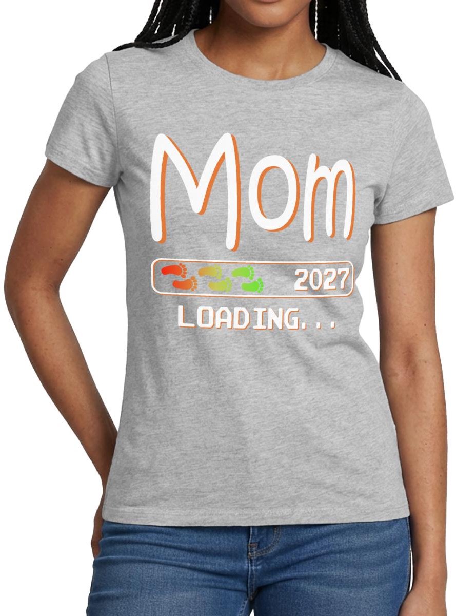 Mom Loading 2027 T-Shirt Dames
