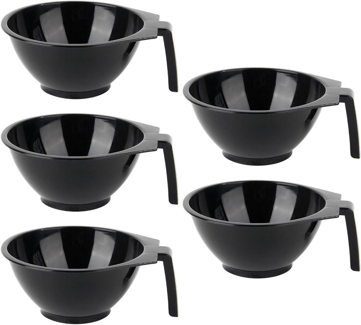 Haarkleur Mengkommen - Verfkom Salon - Haarverven - Ergonomische Antislip Handgreep - 16 cm Breed - Transparant