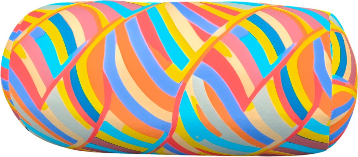 My Daily Pillow Rolkussen - Sierkussen Rond Cilinder 17 x 30 cm - Happy Zebra-design - Stevig en zacht - Mooie print - Gevuld met microgranulaat - Vormvast & Wasbaar - Ideaal voor op de bank, bed, auto of op reis - Inclusief Wasnet