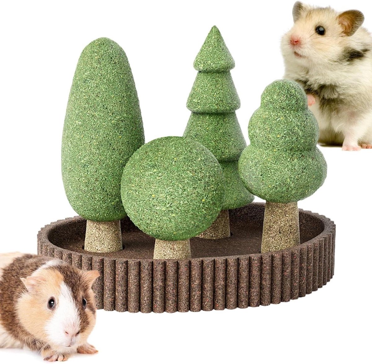 Hamster Kauwspeelgoed - Knaagdier Speelgoed - Tandverzorging Huisdier - Natuurlijke Materialen - 5 Stuks - Natuurlijk
