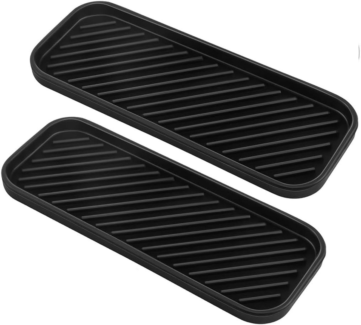 2 stuks siliconen spoelbak - organizer - afdruipmat - smal - sponshouder - spoelbak - gootsteen - plank voor keuken en badkamer - afdruipbak - spoelmiddel - organizer - zeepbakje - siliconen sponshouder