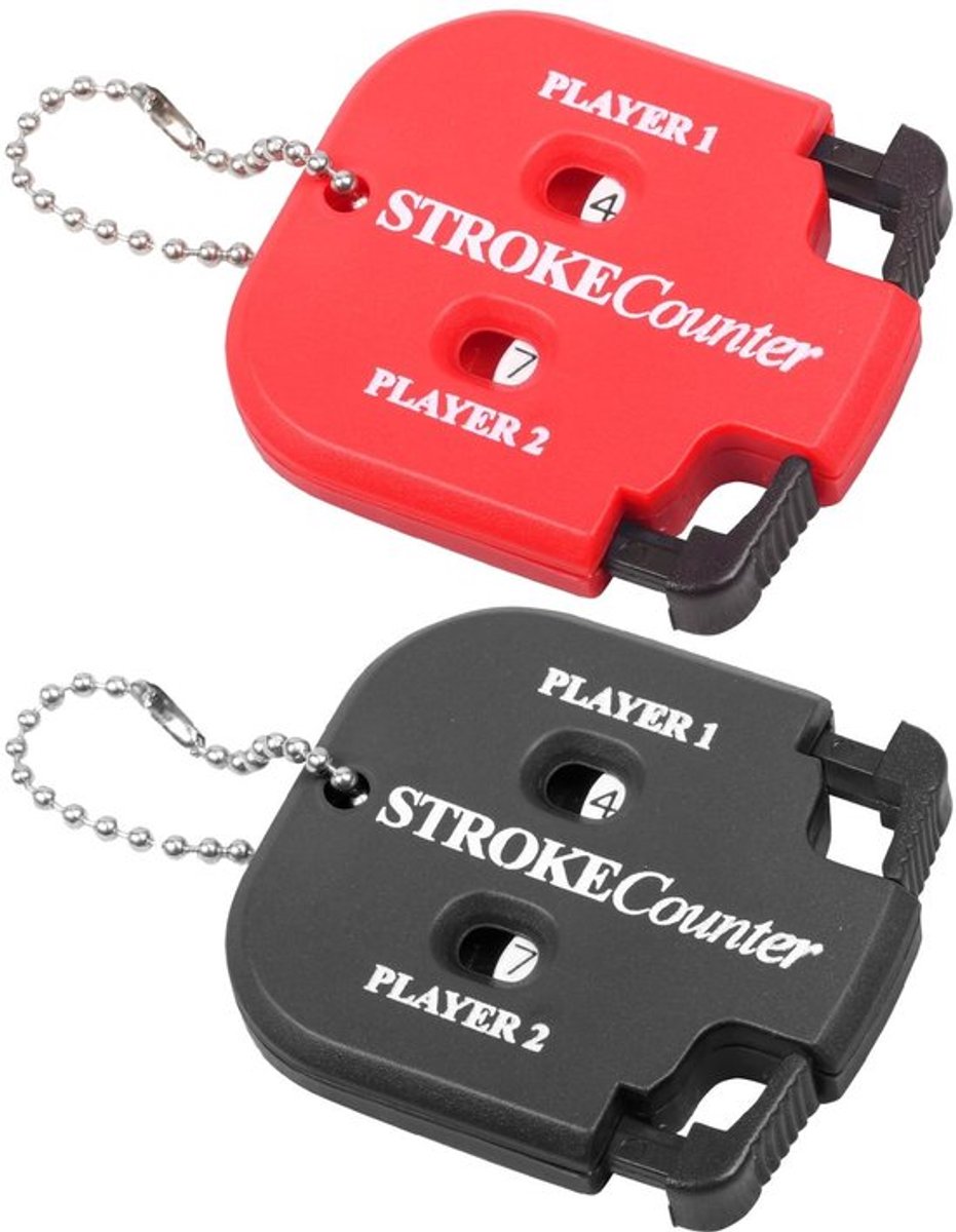 Puntenteller 2 stuks - Golfpuntenteller - Draagbare Teller - Handmatige Teller - Vierkante Puntenteller - Duurzaam ABS-kunststof - Afmetingen 4,9 x 5,5 cm - Golfscoreteller