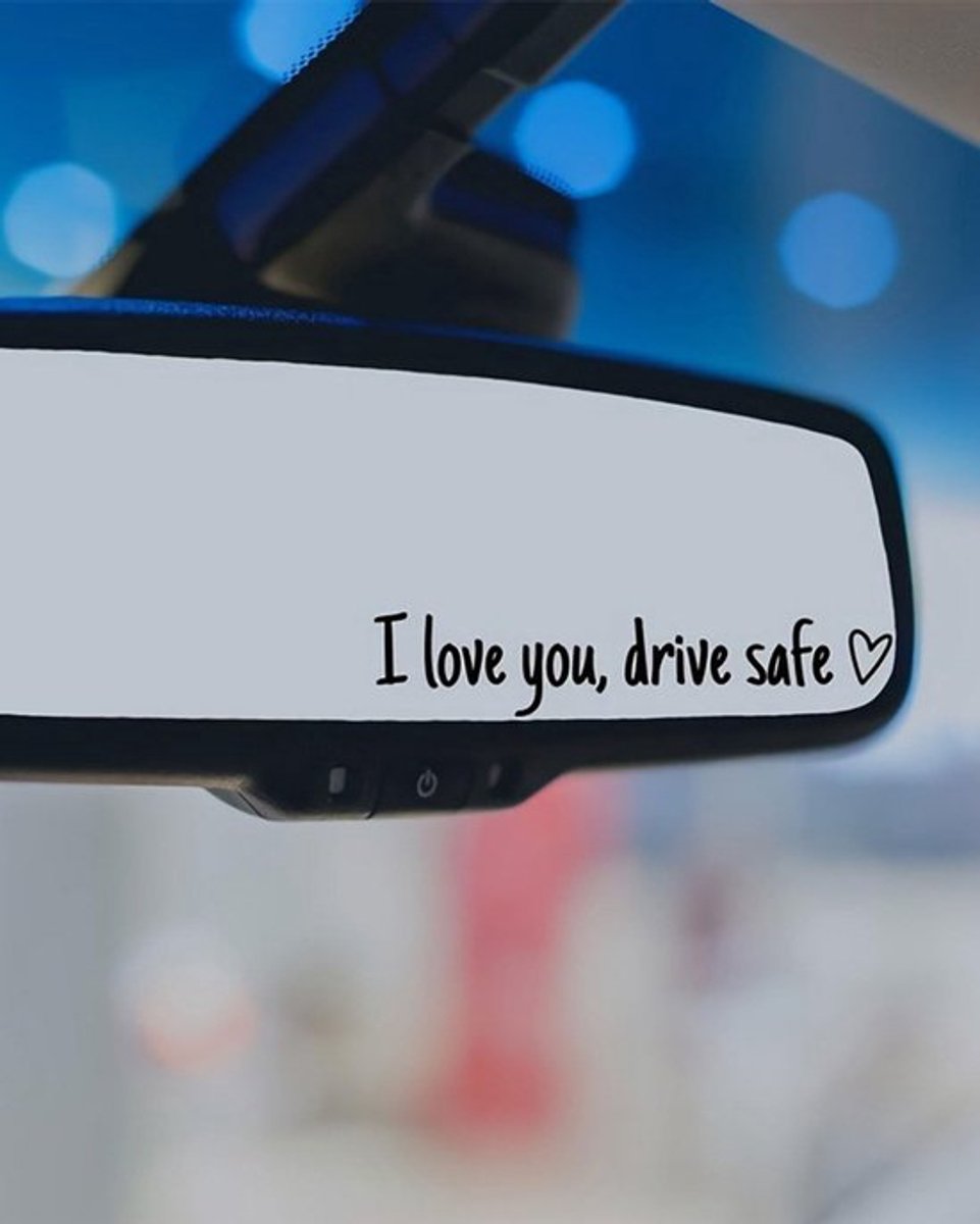 Achteruitkijkspiegelstickers 4 stuks - Hartvormige Stickers - Auto Stickers - Raamstickers - Grappige Stickers - Voor Bestuurders - Autostickers