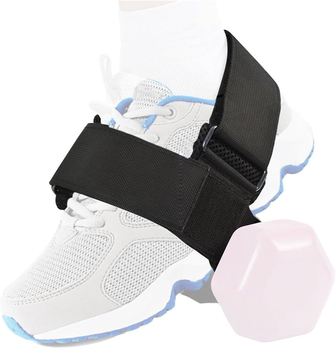 Tibialis Trainer - Voettrainer Band - Beenspieren Trainen - Versterkte Naden - 100 pond - Zwart