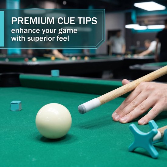 Upgrade cilinders met 10 reserve staartkoppen voor biljartkeu accessoires, geschikt voor snooker en poolspellen, 13 mm maatvoering. van upgrade — afbeelding 5