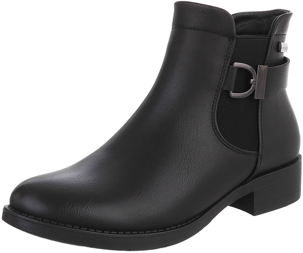 Enkellaars - Gespdetail en blokhak - Dames Mt:41