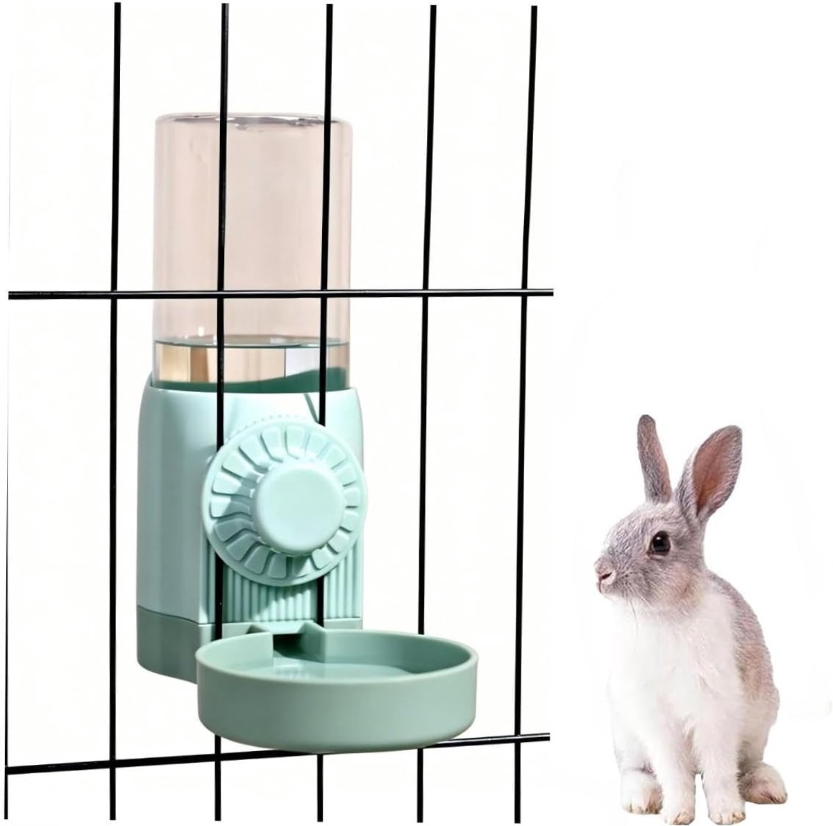 Automatische waterdispenser voor konijnen en knaagdieren, 500 ml, hangende drinkbak voor cavia’s, chinchilla’s en fretten