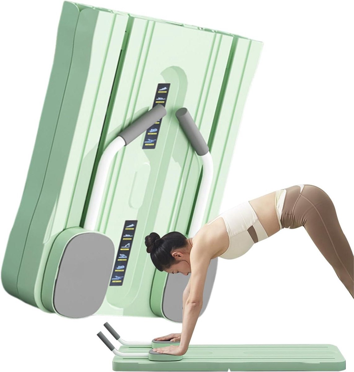 Pilates Trainingsbord - Buikspiertrainer Pilates Bord - Full Body Training - Opvouwbaar Ontwerp - 105 cm - Groen