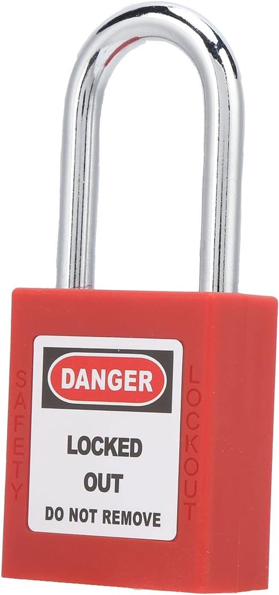 Veiligheidsvergrendeling met Anti-Slip Padlocks, 38mm, 2 Sleutels en Schrijflabel voor Apparatuuronderhoud en Isolatiebeheer