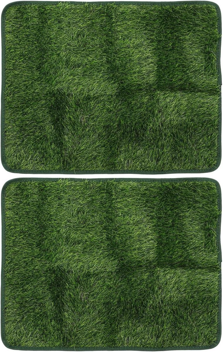 Hondentoilet Matten - Plasmatten Puppy - Zindelijkheidstraining - Natuurlijk Grasgevoel - 58.50 x 46.00 cm - Groen