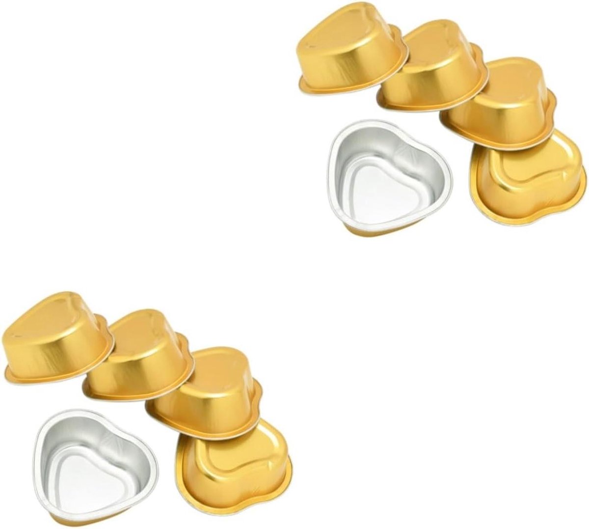 Wax Smelt Schalen - Wax Bakjes - Ontharen - Hittebestendig Siliconen - 7 cm - Goud