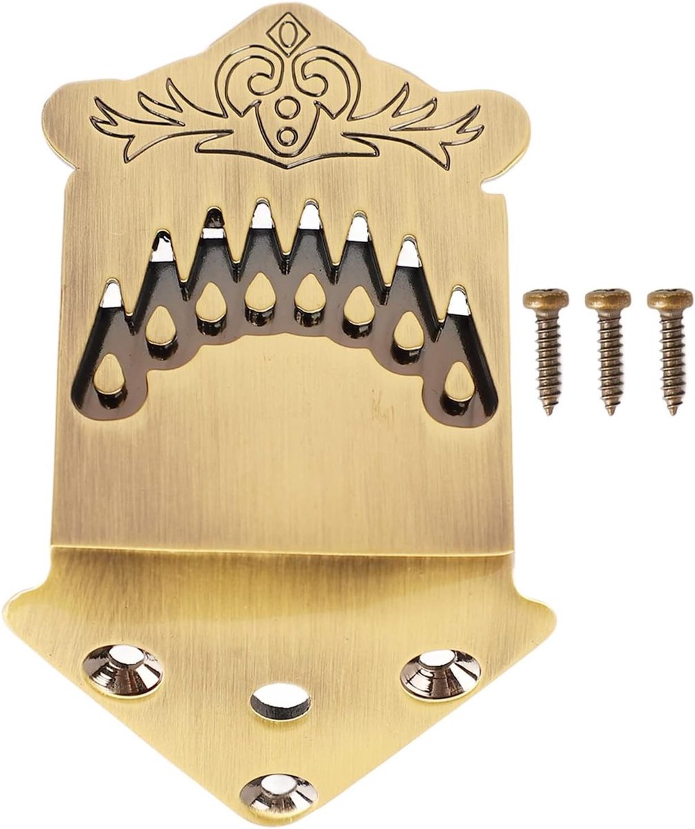 Mandoline Staartstuk - Muziekonderdeel - Muziek Maken - Speciaal voor 8-snarig - 5x4x3 cm - Brons