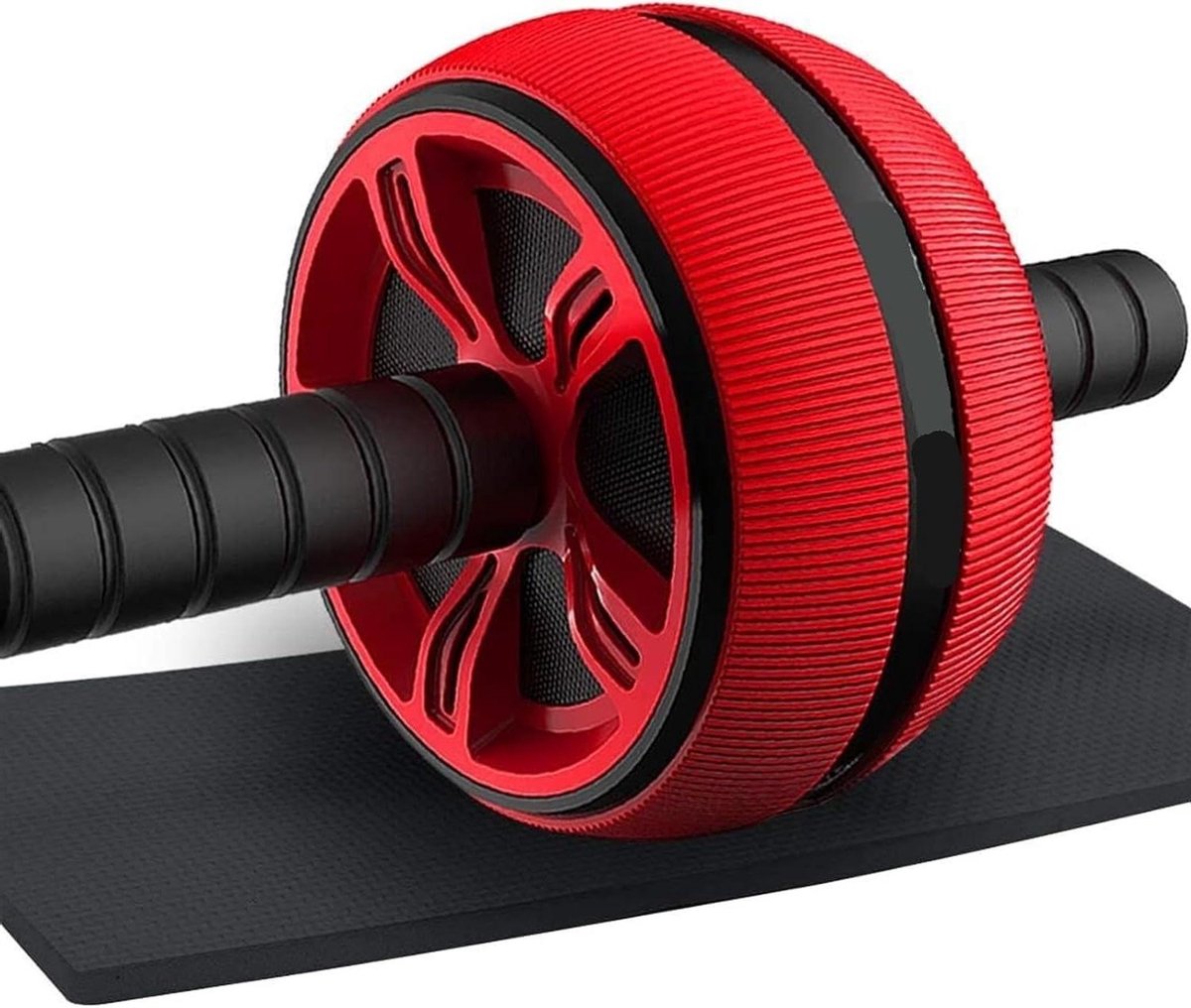 Ab Roller Wiel - Buikspierwiel Fitness - Core Training - Niet-slip en Stil - 150 kg Draagkracht - Rood