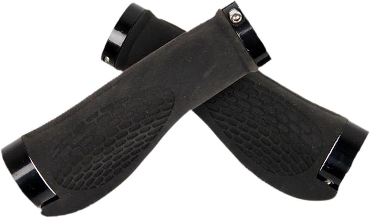 Fiets Stuur Grepen - Fiets Handvatten - Comfortabel Fietsen - Ergonomisch Ontwerp - 13.5 cm Lengte - Zwart