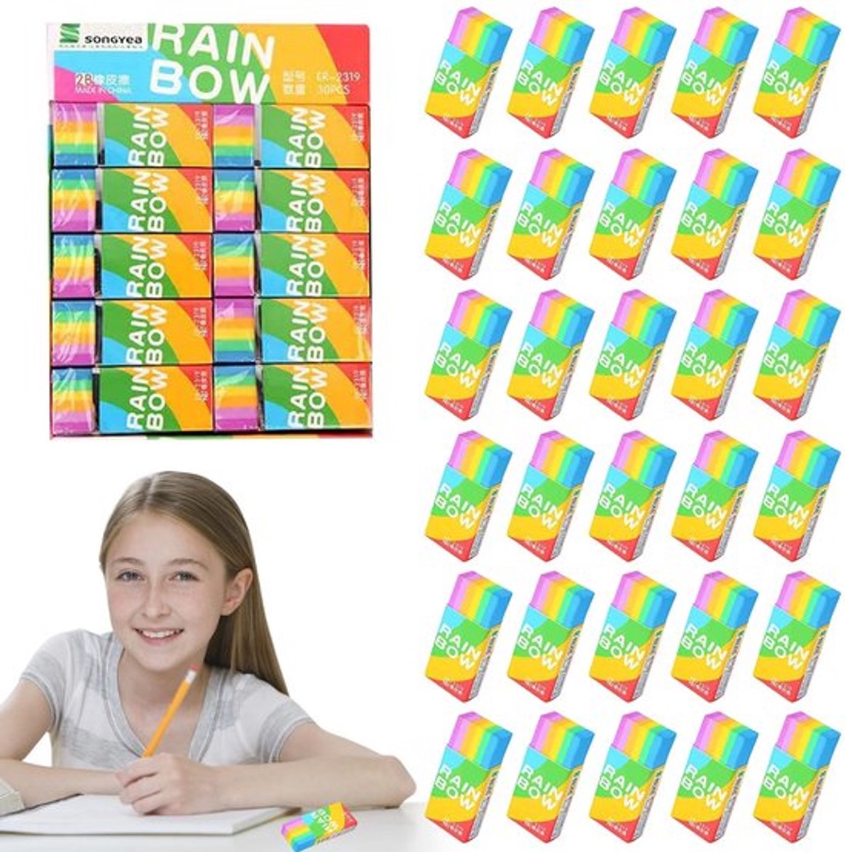 Gummetjes 30 Stuks - Mini-gummetjes 2B - Hoogwaardig Rubber - Zacht en Glad - Voor Potloden en Kleurpotloden - Ideaal voor Tekenbehoeften - Gummetje