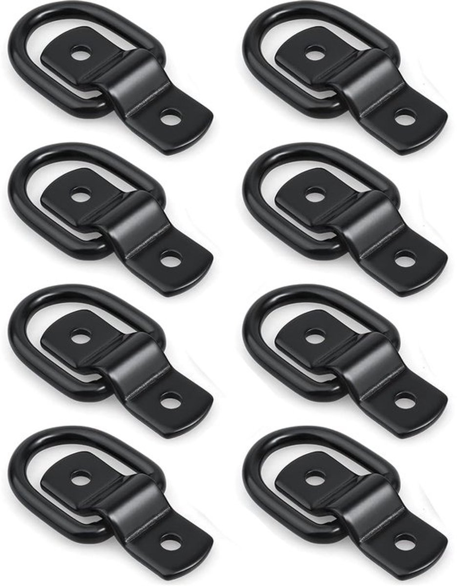 Sjorbanden 8 Stuks - Heavy Duty - D-ring Bevestiging - Sterk en Duurzaam - Anti-corrosie - Eenvoudig te Installeren - Ankerpunten