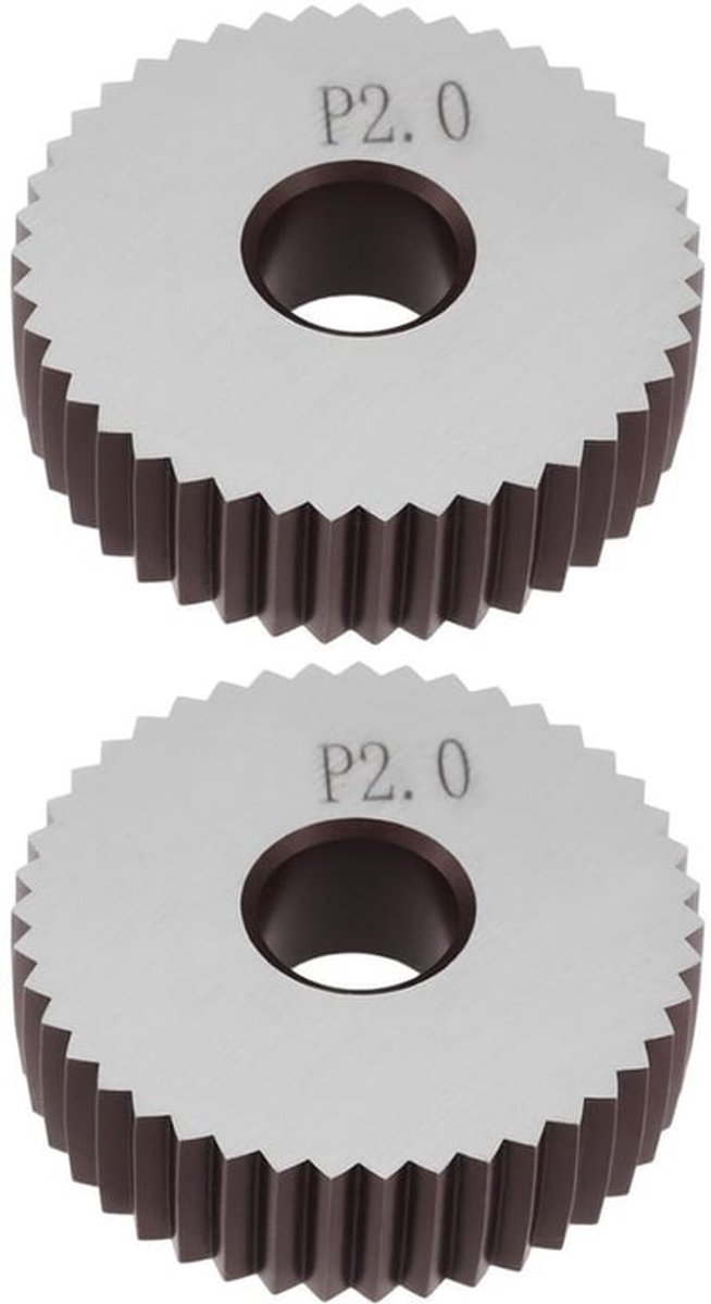 Knurling Wielen 2,0 mm Pitch - Staal Rollers - 28x8x8 mm - Gereedschap voor Draaibank - Slijtvast - Voor Decoratieve Afwerking - Knurling Tool