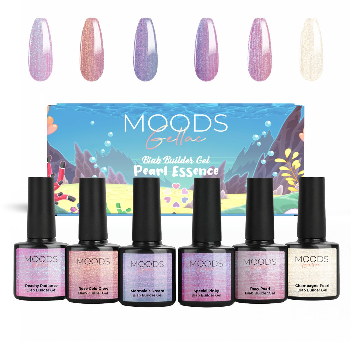 Moods Gellac BIAB - Builder in a Bottle – BIAB Nagel Builder Gel - Pearl Essence - HEMA & TPO Free